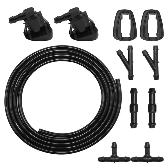 Anxingo 2 Pcs Windshield Washer Nozzles with 78 inch Washer Hose Replacement for Ford F250 F350 F450 F550 Replacement for Toyota Replace 7C3Z17603A