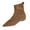 Brown, variant on Black Women'S Socks Boots Pointed Toe Low Heel Flock Suede Casual Fall Winter Trendy Sweet Cool Mid-Calf Footwear