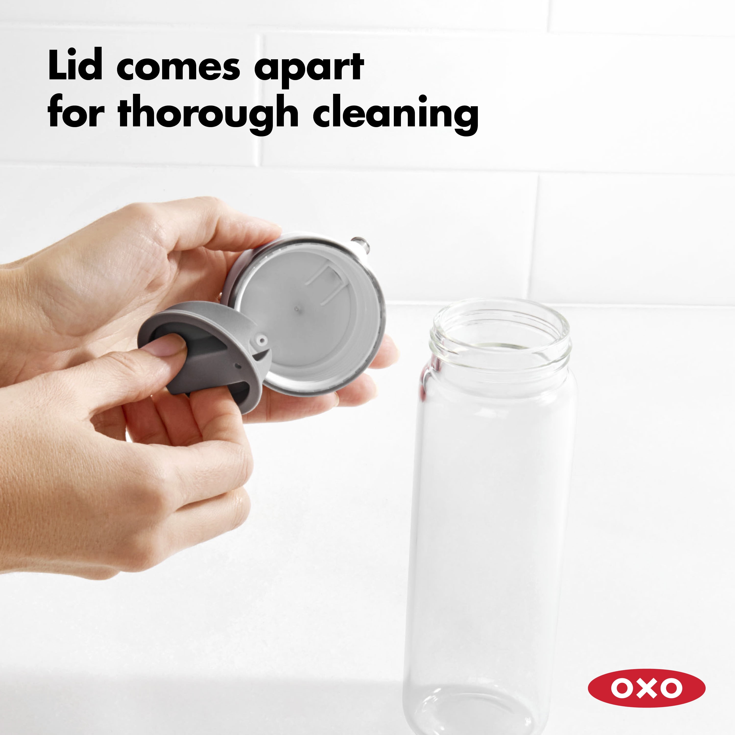 OXO SoftWorks Glass 12 oz Oil and Vinegar Dispensing Bottle with Precision Pour Dispenser