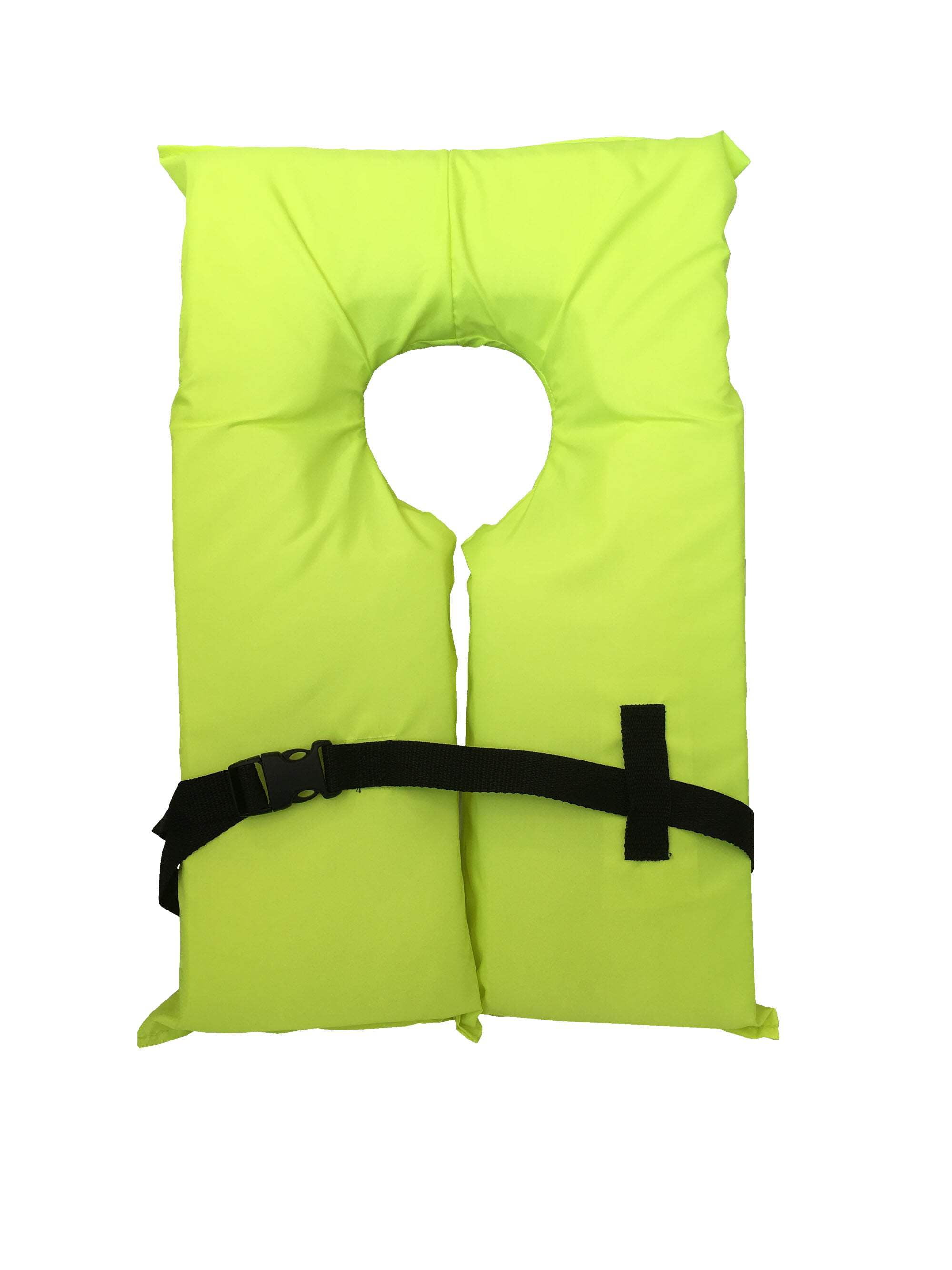 Hardcore Water Sports Hardcore Coast Guard approved life jackets for adults.  High visibility neon orange color type II keyhole life vest in classic May West style. Compliance life vests and flotation