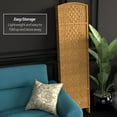 thumbnail image 5 of Red Lantern 6 ft. Tall Diamond Weave Fiber Room Divider - Light Beige - 5 Panel, 5 of 6