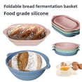 thumbnail image 2 of Cesta de fermentación de pan para hornear de silicona de gran capacidad, resistente a altas temperaturas, herramienta plegable para horno doméstico, 2 of 5