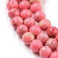 thumbnail image 4 of Imperial Jasper Dyed Beads Strands Round Hot Pink 4mm Hole: 1mm 91pcs/strand 14.88''~14.96"(37.8~38cm), 4 of 5