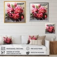 thumbnail image 4 of Designart "Vintage Blooms of Fuchsia in Pink Fusion I" Floral Wall Art - Traditional Pink Fuschia Entryway Wall Art, 4 of 6