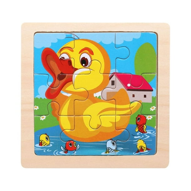 Teissuly Wooden Puzzles for Toddlers 2-5 Years Old, 9 Pieces Preschool Educational and Learning Animal Jigsaw Puzzle Toy Gift Set for Boys and Girls Teissuly WER202311015004