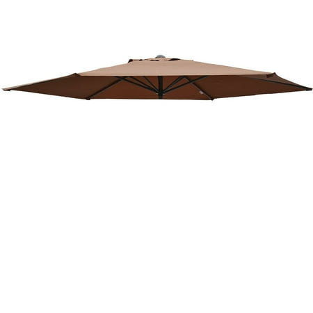 Replacement Patio Umbrella Canopy Cover for 10ft 8 Ribs Umbrella Taupe (CANOPY ONLY)-Brown