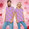 thumbnail image 2 of KHONTS Valentine's Day Custom T Shirts for Couple Personalized Image Customized T Shirts Personalized Custom Tess D-Purple XL, 2 of 5