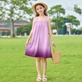 thumbnail image 5 of Bpmpbo Camisole Dress for Girls Summer Gradient Color Short Dress Sleeveless Loose Dress for 4 - 15 Years A Line Round Halter Neck Daily Dress, 5 of 5