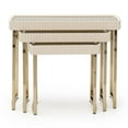 thumbnail image 5 of Michael Amini Lisbon Nesting Table - Set of 3 - Silken Matte Cream, 5 of 12
