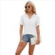 thumbnail image 3 of Blusas Informales Elegantes para Mujer, Camisas con Cuello de Solapa, Blusas de Verano Informales de Negocios A , Blancas, XL, 3 of 9