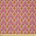 thumbnail image 2 of Ambesonne Geometrical Fabric by the Yard Microfiber, Rhombuses and Triangles, 5 Yards, Pastel Pink Blush, 2 of 2