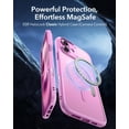 thumbnail image 3 of Funda ESR para iPhone 16 con MagSafe a prueba de golpes, color rosa, 3 of 9
