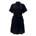 thumbnail image 1 of GEORGE G VESTIDO MC CAMISERO LISO NEGRO, 1 of 4