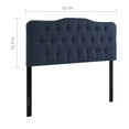 thumbnail image 2 of Pemberly Row Queen Upholstered Polyester Fabric Headboard in Navy, 2 of 6