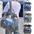 thumbnail image 3 of Sac à Dos Transparent Grande Capacité en PVC, Sac de Voyage Scolaire, Imperméable Durable, Design Multi-Compartiments, pour Étudiants Enfants, Usage Quotidien, Léger Portable, Équipement de Plage Camp Trajet SOPABCP, 3 of 8