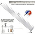 thumbnail image 6 of Qoosea Magnetic Knife Holder Strip No Drill, 16 in Stainless Steel Wall Mounted Magnetic Knife Rack for Home Bar Holder Tool Holder Kitchen Appliances, 6 of 8