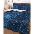thumbnail image 3 of Quilts King Size, Navy Blue Ocean Waves Soft Comforter Bedding Set for Bed, Red Boat Coastal Lightweight Quilted Bedspread with Pillow Cover(2 Pieces) for All Season, 96x106 Inch, 3 of 6