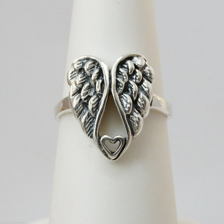 16 Karat Gold Plated CZ Angel Wings Ring - Wholesale Silver Jewelry -  Silver Stars Collection