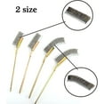 thumbnail image 3 of Limpiador de metales de alta resistencia, cepillo de limpieza con cerdas de alambre de acero inoxidable con diseño ergonómico para piezas de metal sin tratar, diseño curvo para áreas de difícil, 3 of 4