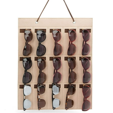 Multitrust Jewelry Storage Hanging Bag Felt 15/25 Slots Eyewear Display Stand