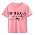 thumbnail image 5 of Girls Be a Buddy Not a Bully Kindness T-Shirt Kids Positive Message Top Soft Cotton Short Sleeve Pink Tee for Back to School Anti Bullying Awareness,Size 3 T, 5 of 6
