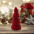 thumbnail image 4 of Holiday time ceramic flocked tree,9 inch height,red colour, 4 of 4