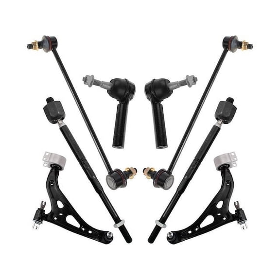 Front Control Arm Ball Joint Tie Rod and Sway Bar Link Kit 8 Piece - Compatible with 2018 - 2021 Chevy Equinox 2019 2020
