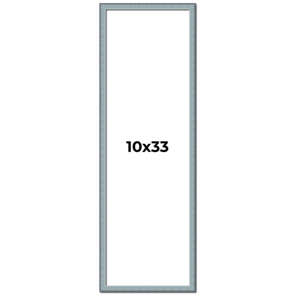 10x33 Frame Rustic Sky Blue Solid Wood Picture Frame | 0.75 Inch Moulding Width |Includes UV