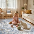 thumbnail image 4 of UERMEI 10'x12' Large Area Rugs for Living Room, Washable Non-slip Soft Indoor Modern Abstract Rug for Bedroom Dining Room Office Home Decor Carpet, Glacier Blue, 4 of 10