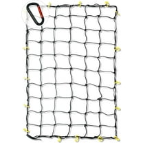 NEIKO 50971A 4'x6' Super Duty Small Cargo Net¸ Bungee Cargo Net, 16Pcs Detachable hooks, 4 Carabiners, Small 4"x4" Mesh Protects Small Items, Cargo Net For SUV, ATV/UTV, RV, Pickup Truck Bed, Trailer