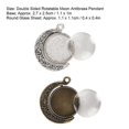 thumbnail image 4 of Double Sided Moon Rotation Pendant Base Tray Round Glass Domes Jewelry DIY Tool Accessory, 4 of 5