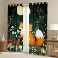 thumbnail image 2 of Manfei Cute Wild Fox Curtains for Living Room,Cartoon Mushroom Blackout Curtains Set of 2 (52x84),Graffiti Flower Floral Curtains and Drapes (52x84) For Girls,Breathable Bedroom Decor, 2 of 6