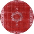 thumbnail image 1 of Ahgly Company Indoor Round Mid-Century Modern Red Oriental Area Rugs, 3' Round, 1 of 6