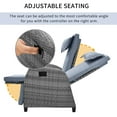 thumbnail image 3 of HighSound Outdoor Wicker Chaise Lounge Chair Set, Rattan Adjustable Reclining Patio Lounge Chair with Adjustable Backrest and Storage Table, for Patio Beach Pool Backyard, Gray Cushion, 3 of 7