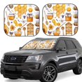 thumbnail image 1 of Bingfone Honey Bee Set Windshield Sun Shade 2-Piece Foldable Car Front Window Sunshade for Most Sedans SUV Truck-Small, 1 of 6