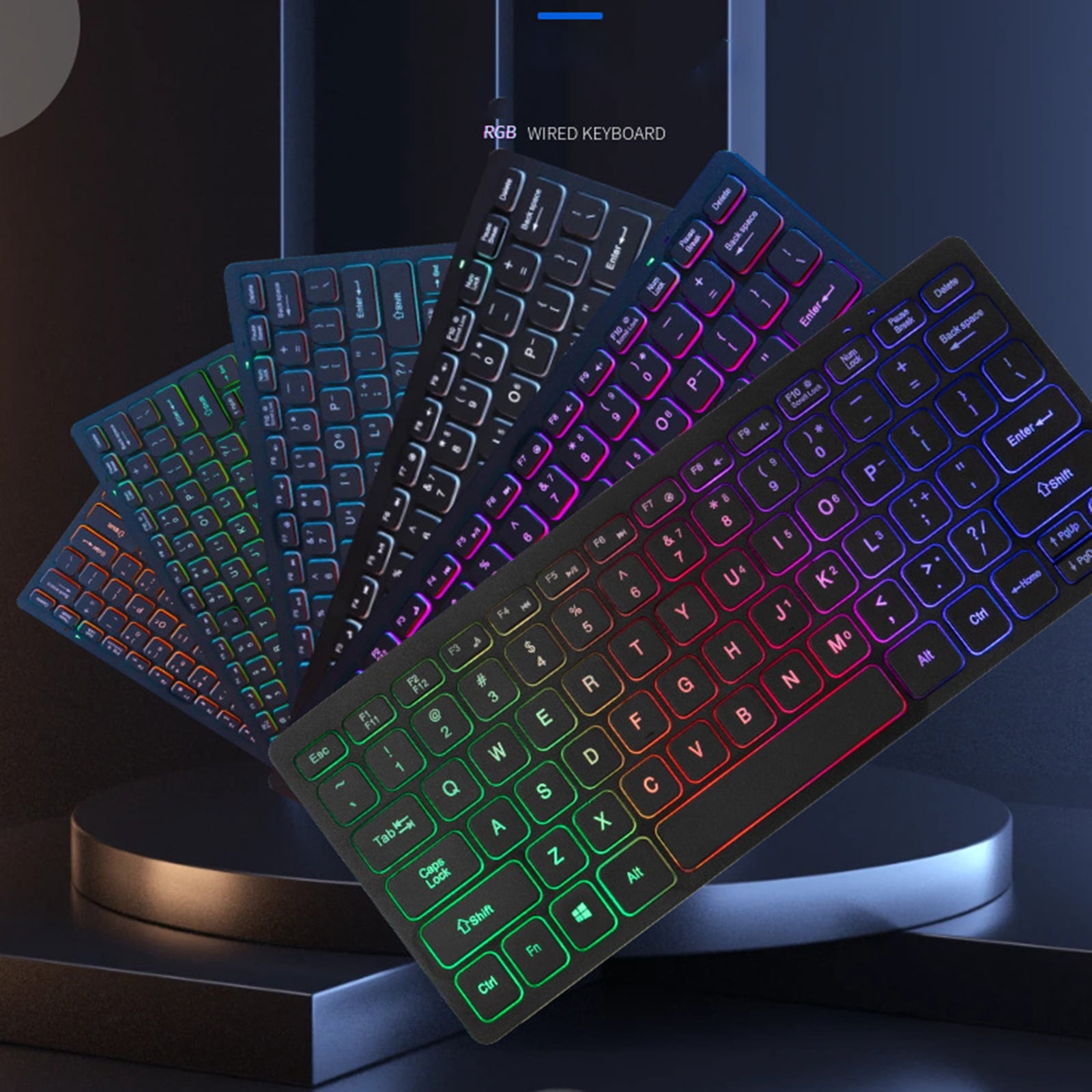 Thin Keyboard with Adjust LED Backlight Translucent Keycaps Quiet to Operate for Students and Professional