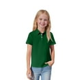 thumbnail image 6 of Kopltyrfg Uniform Shirts for Kids Girls School Short Sleeve Uniforms Casual Henley Uniform Shirts 2025 New with Collar Polo Shirts Comfortable Clothes Dark Green 3-4 Years, 6 of 6