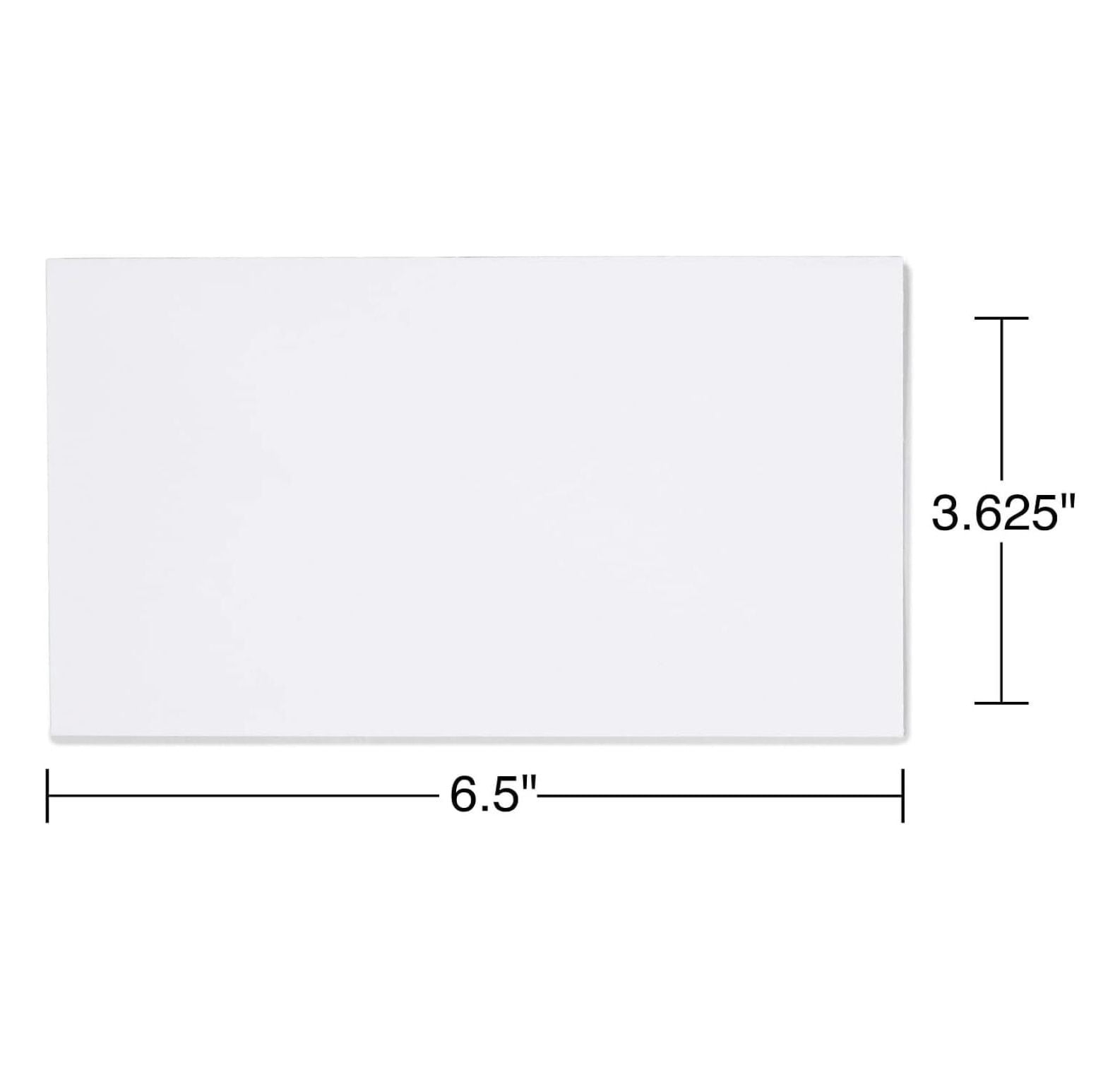 White Business Envelopes #6, 500 Pack - Letter Size 6.5 x 3.625 Inch V-Flap Gummed Envelopes for Office, Mailing, and Everyday Use - 24lb Wove Paper