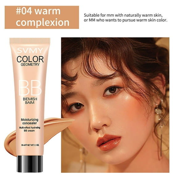 RKSTN Foundation Multi-effect Moisturizing Cream Moisturizing Concealer Strong Oil Control Nude Makeup Lasting Water Powder Cream 30ml Lightweight & Medium Coverage Foundation