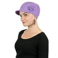 thumbnail image 2 of Brighton Newsboy Cap For Women Hats for Cancer Patients Chemo Headwear Cotton 50+ UPF PURPLE, 2 of 2