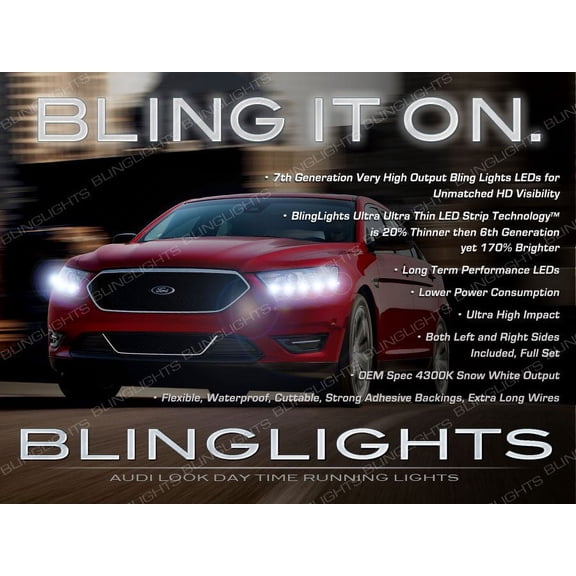 For Ford Taurus LED DRL Head Light Strips Day Time Running Lamp Kit
