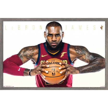 NBA Cleveland Cavaliers – Lebron James 17 Wall Poster 22.375 x 34 Framed NBA Cleveland Cavaliers – Lebron James 17 Wall Poster 22.375 x 34 Framed
