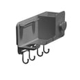 thumbnail image 2 of Estante De Almacenamiento De Plástico 1 unidad de soporte de pared de plástico gris sin taladro para secador de pelo con gancho y soporte para teléfono. Organizador de baño que ahorra espacio. Rkxzt, 2 of 8