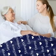 thumbnail image 5 of Kainsy Get Well Soon Gifts for Men Women, Healing Blanket, Get Well Blanket, Soft Comfort Warm Hugs Gifts Compassion Blanket, Positive Energy Heart Throw, Breast Cancer Recovery Gift, Navy(40"x50"), 5 of 7
