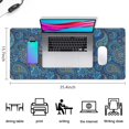 thumbnail image 5 of Long Mouse Pads for Desk,Blue Paisley Pattern Desk Mats on Top Of Desks, Desk Mouse Pad Extra Large with 3mm Non-Slip Base and Stitched Edge for Gaming,Office,Work,Home 35.4"x15.7", 5 of 6
