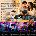 thumbnail image 3 of 2.4GHz Wireless Gaming Headset for PS4/PS5/Switch/PC, Bluetooth Over Ear Headphones with ENC Noise Cancelling Mic,7.1 Stereo Surround Sound, 40mm Drivers, RGB Light, 45H Battery Gaming Headphone, 3 of 12