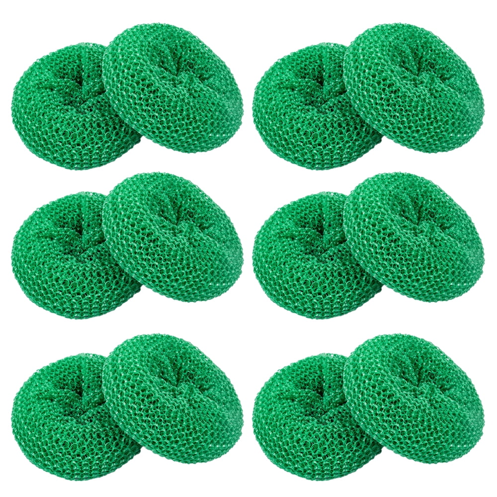 12pcs bamboo fiber scrubber used as a scrubbing pad for tableware