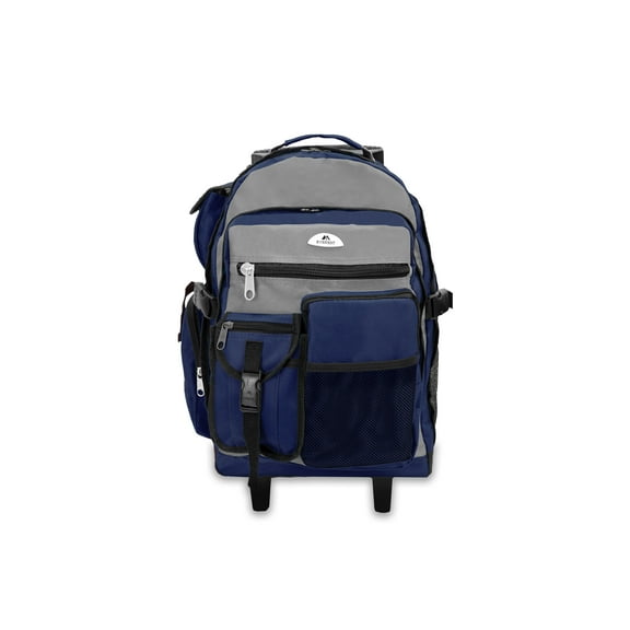 Everest Unisex Deluxe Backpack On Wheels 13.5"x 21"x 12" Gray