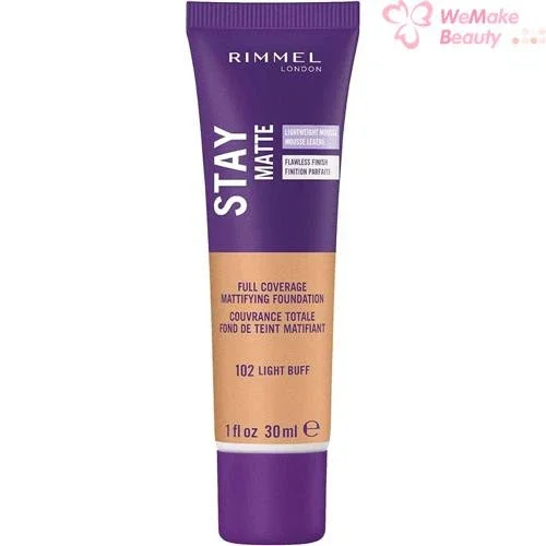 Rimmel London Stay Matte Liquid Mousse Foundation 102 Light Buff 1Oz / 30Ml New