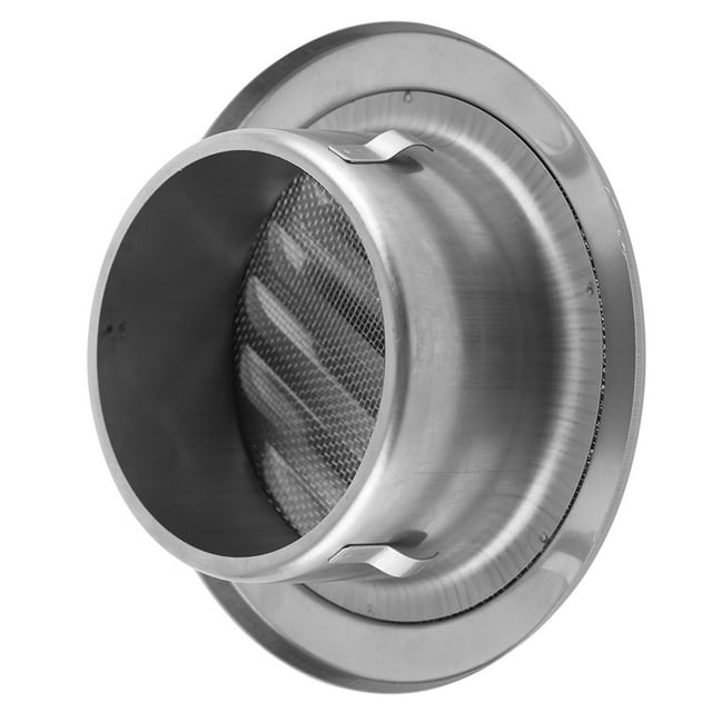 Couverture de Ventilation Murale Ronde 80mm Soffit Sécheuse Extérieure 15x15x7 Grille Plate en Acier Inoxydable Sortie de Ventilation Maille
